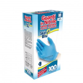 10*GUANTI IN NITRILE SENZA POLVERE - BLU [1000PZ]